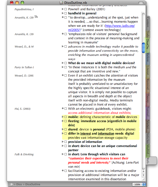 Outline for phd dissertation