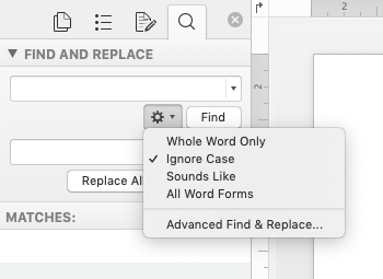 microsoft word find and replace all